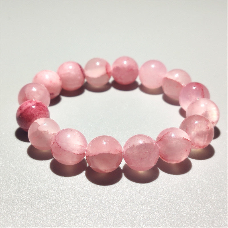 Wholesale Agate Chalcedony Crackle Pink Bracelet
